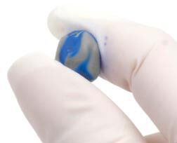 Epoxy being kneaded together with fingers